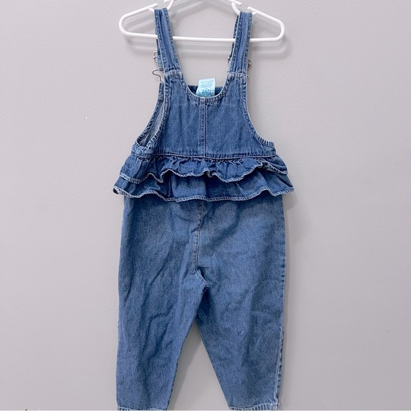 Vintage Sprockets Denim Bubble Ruffle Overall Size 3T - Picture 12 of 12